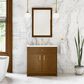 James Martin Bellshire 36" Single Bathroom Vanity in Honey Oak with 3 cm White Zeus Silestone Top and Rectangular Sink, , large