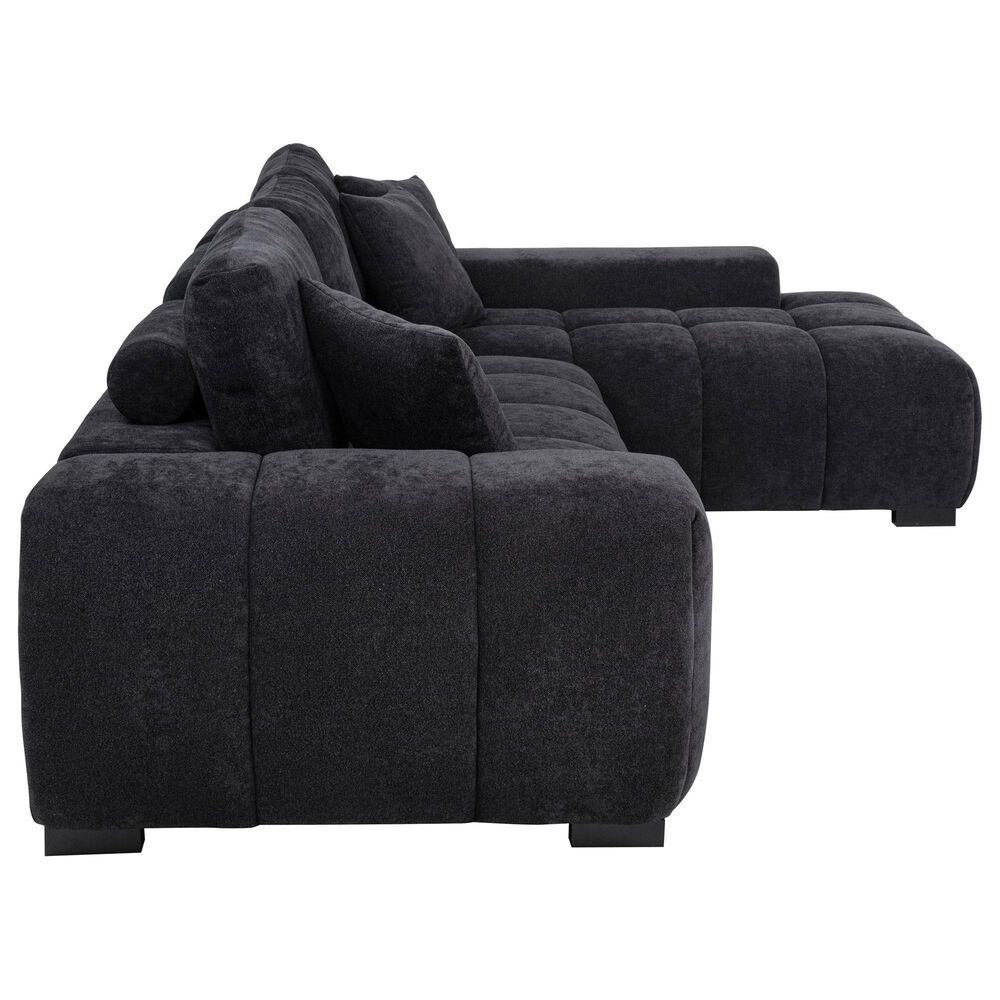 37B Octavia 2-Piece Stationary Right Facing Sectional with Chaise in Black, , large
