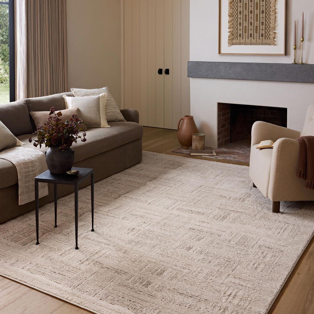 Amber Lewis x Loloi Monty 9&#39;2&quot; x 13&#39; Ivory and Taupe Area Rug, , large