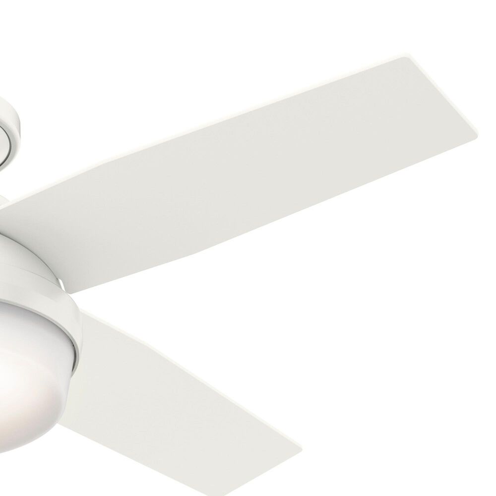 Hunter Dempsey 44&quot; Low Profile Ceiling Fan with Light in Fresh White, , large