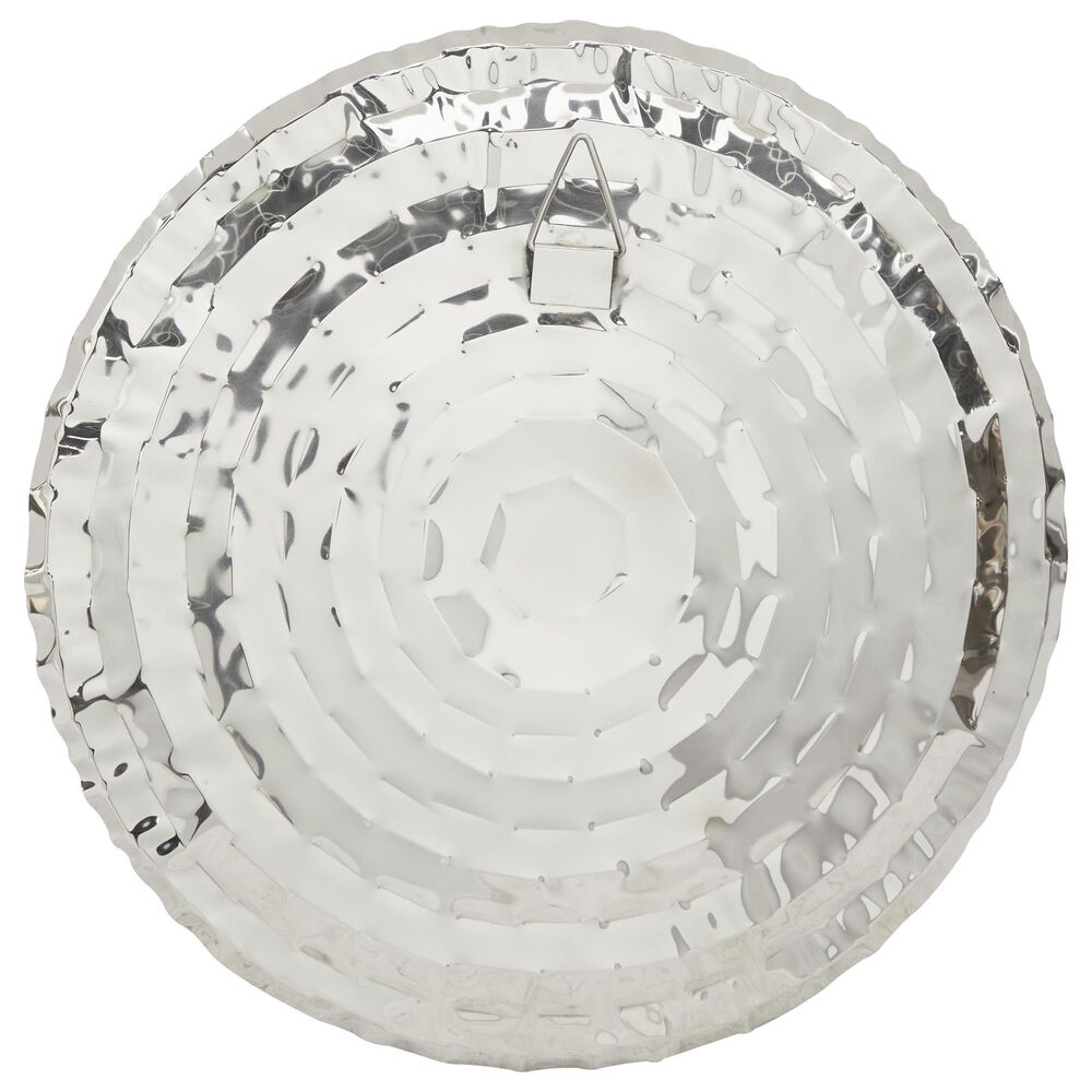 Maple and Jade 16&quot; x 16&quot; Round Plate Wall Decor with Hammered Design in Silver &#40;Set of 9&#41;, , large