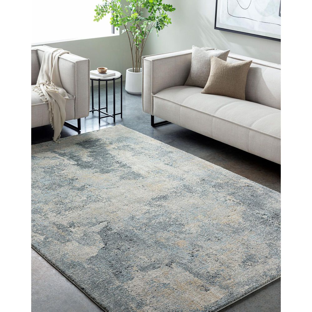 Surya Avellino 10&#39; x 14&#39; Gray, Light Beige, Deep Teal, Pale Blue, Tan, Denim and Light Olive Area Rug, , large