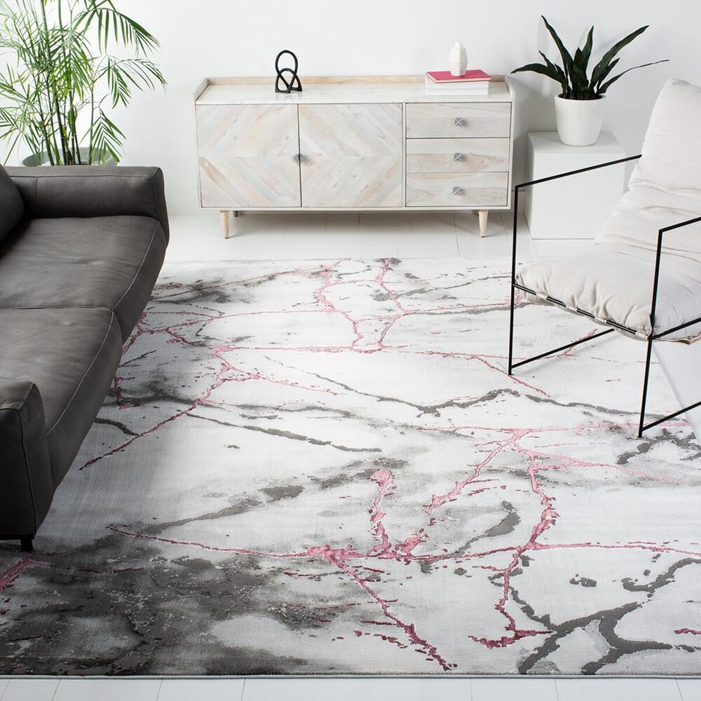 Safavieh Craft CFT877S 6&#39;7&quot; x 9&#39; Grey and Wine Area Rug, , large