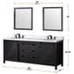 Lexora Home Marsyas 80" Double Bathroom Vanity in Brown with White Quartz Top and Rectangular Sinks, , large