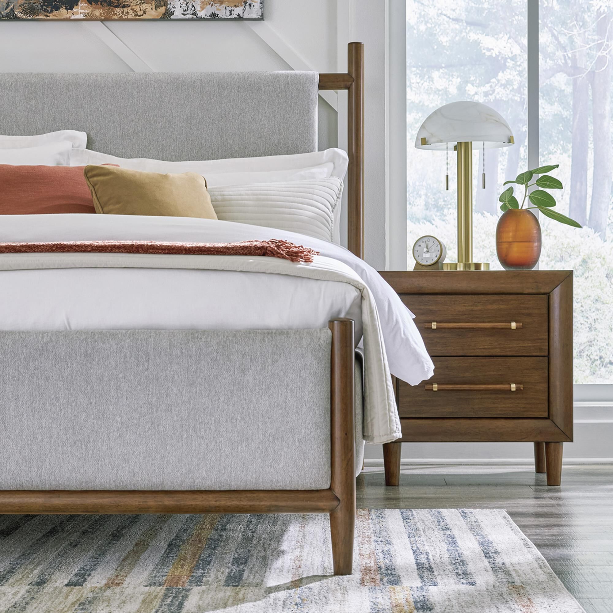 Ashley Lyncott 2-Drawer Nightstand in Brown
