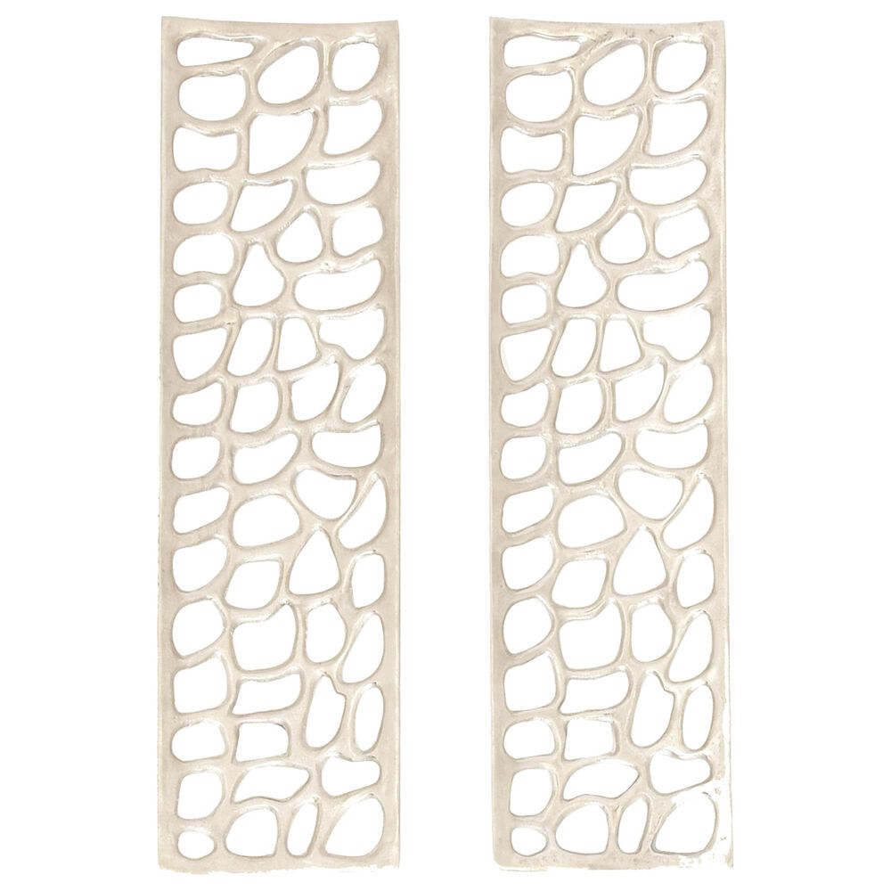 Maple and Jade 32" x 9" Wall Decor in Silver (Set of 2), , large
