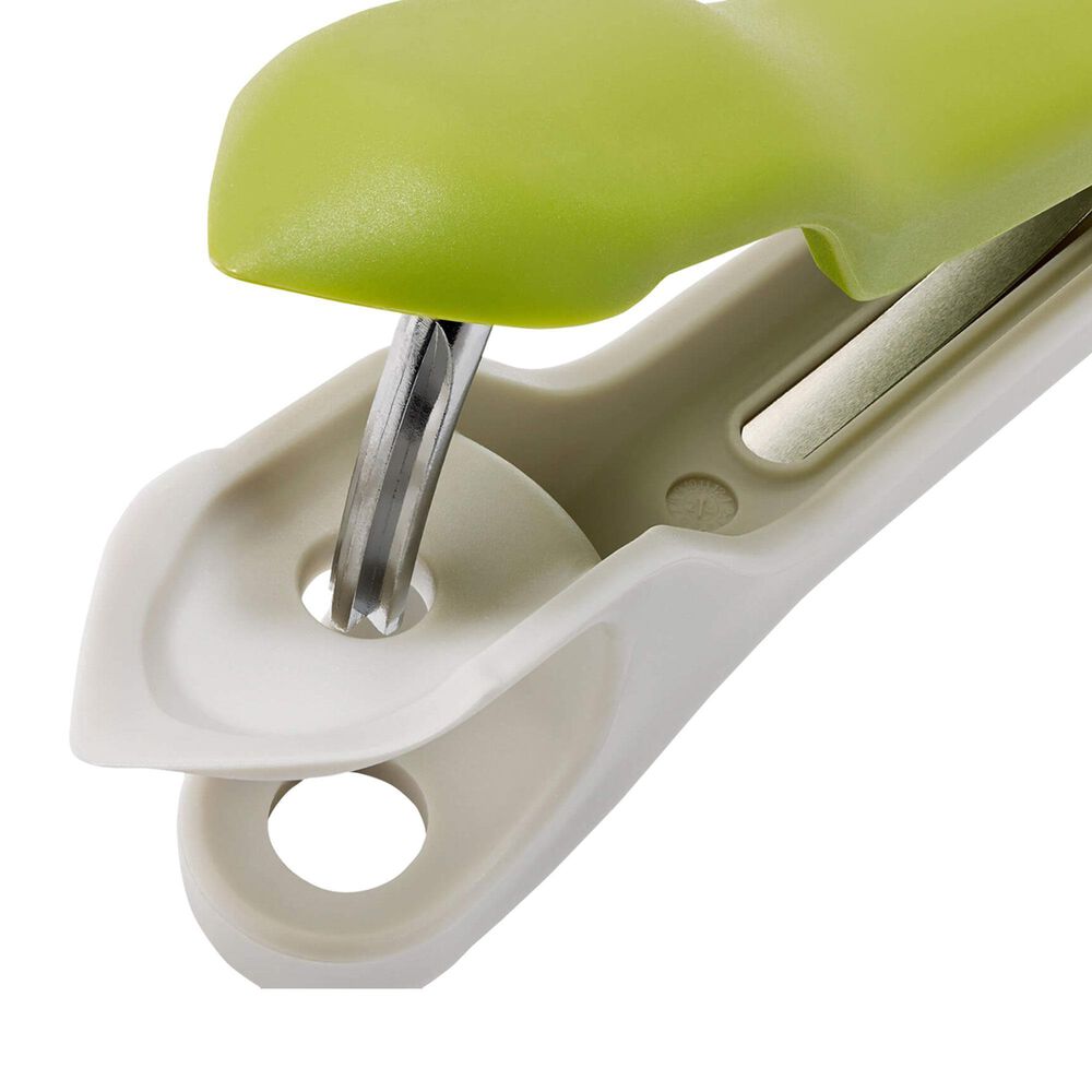 Joseph Joseph Tweezy 2-in-1 Pitter and Huller Tool in White and Green, , large
