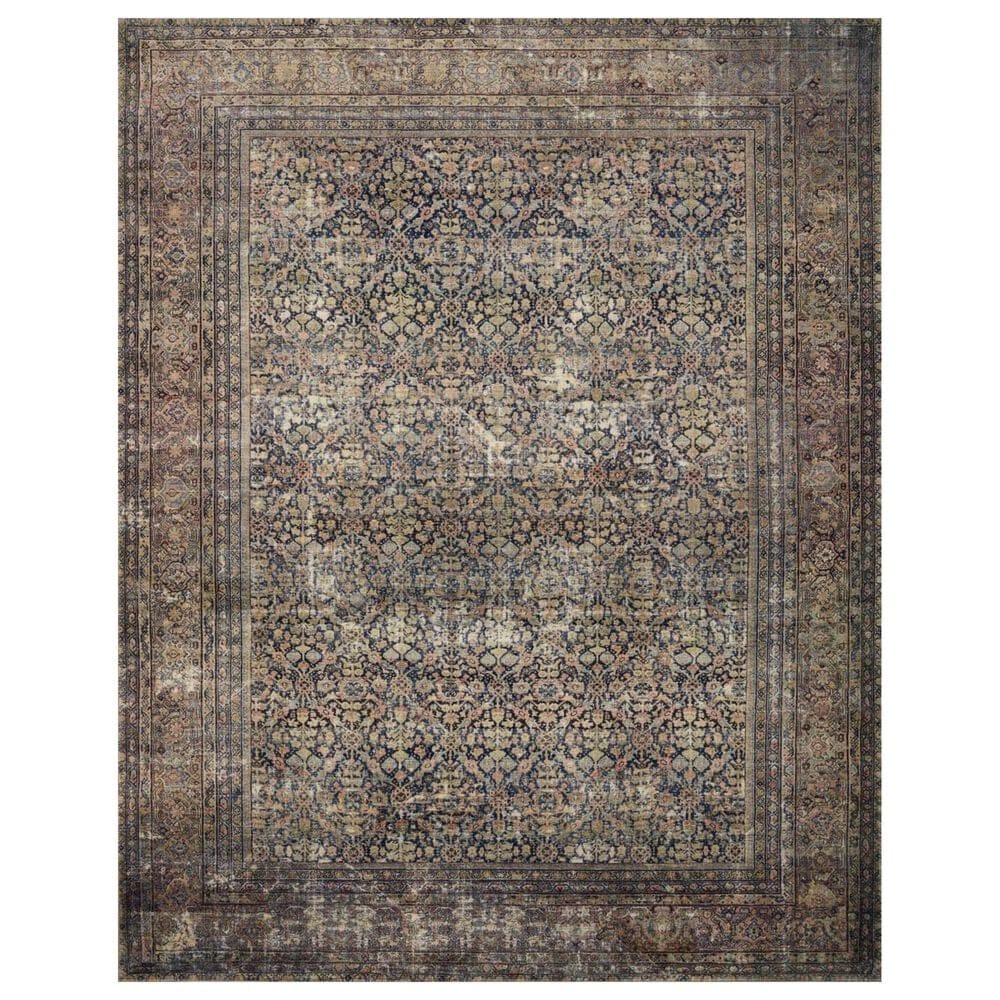 Amber Lewis x Loloi Morgan 3"6" x 5"6" Denim and Multicolor Area Rug, , large