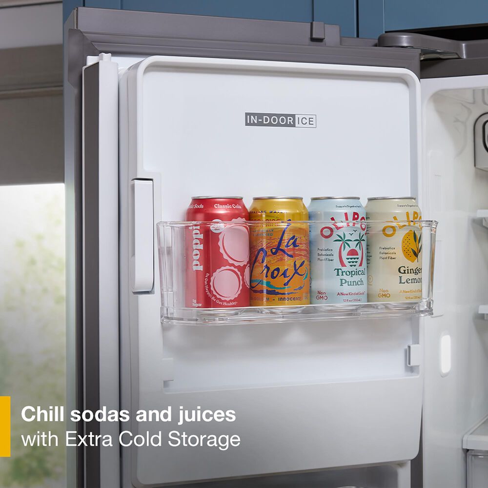 Whirlpool 22 Cu. Ft. 4-Door Depth French Door Refrigerator with EasyView Drawers in Fingerprint Resistant Stainless Steel, , large
