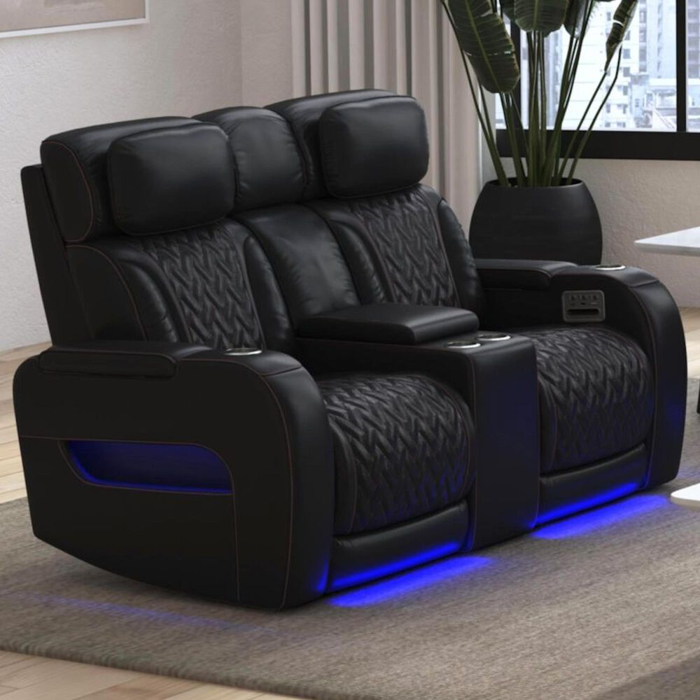 Mayberry Hill Prime Time Power Reclining Loveseat in Jett Black, , large