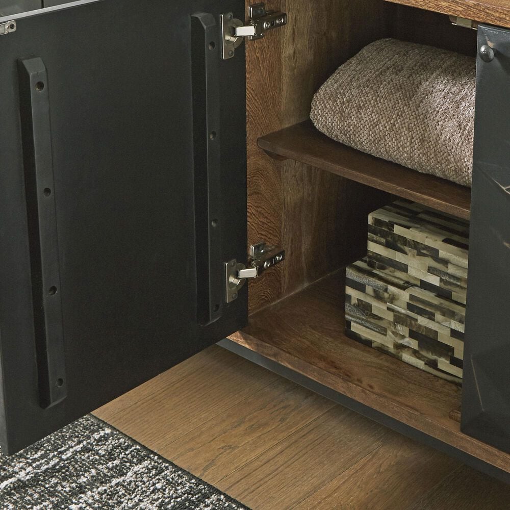 Ashley Dorannby Accent Cabinet in Black and Brown, , large