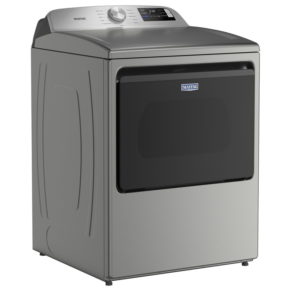 Maytag 5.2 Cu. Ft. Smart Top Load Washer and 7.4 Cu. Ft. Smart Gas Top Load Dryer Laundry Pair in Classic Silver, , large