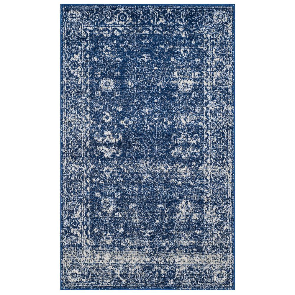 Safavieh Evoke EVK270A 2"2" x 4" Navy and Ivory Scatter Rug, , large