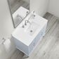 37B Fenwick 36" Single Bathroom Vanity in Soft Blue with Glossy White Composite Stone Top and Backsplash, , large