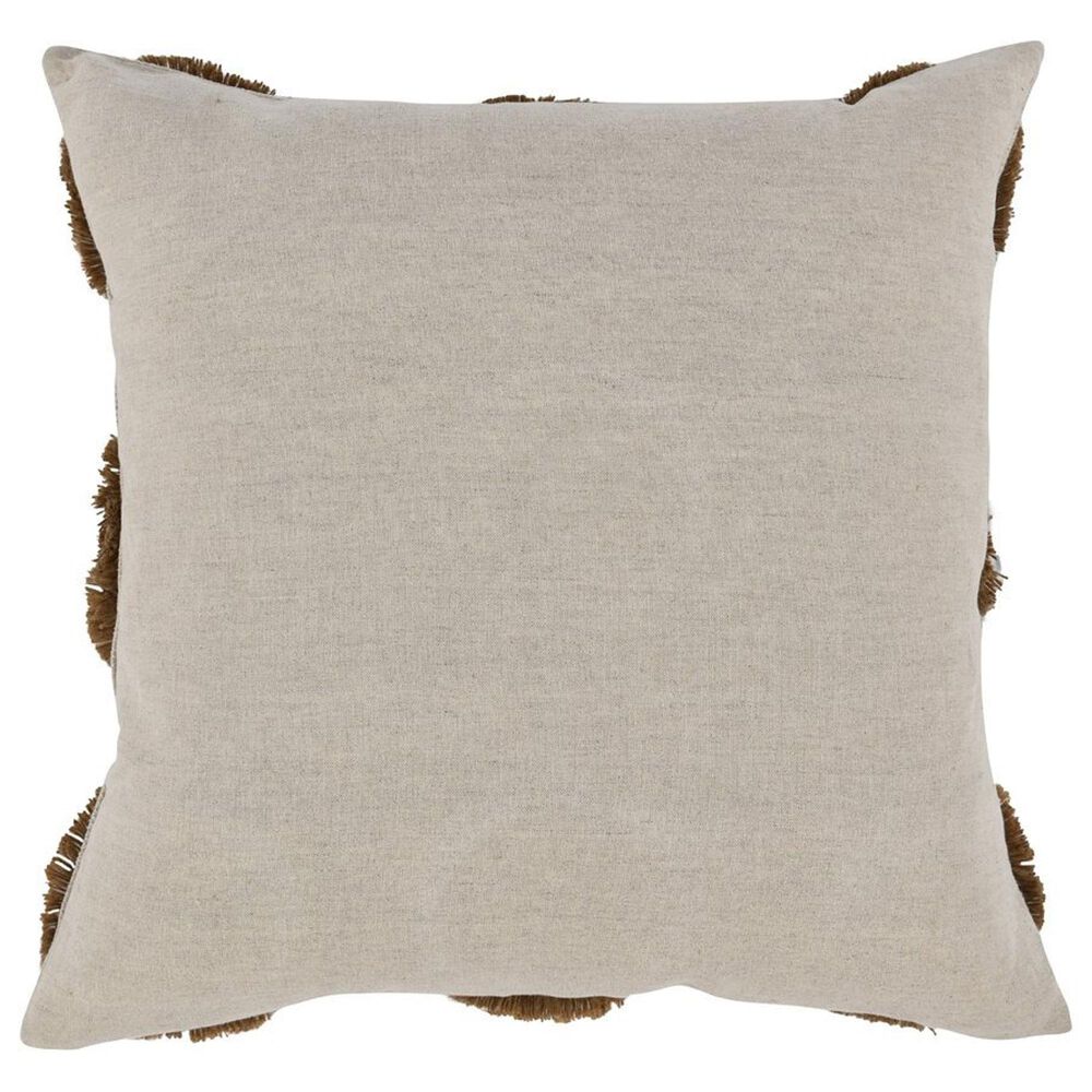 Classic Home Halston 22&quot; Square Throw Pillow in Natural, , large