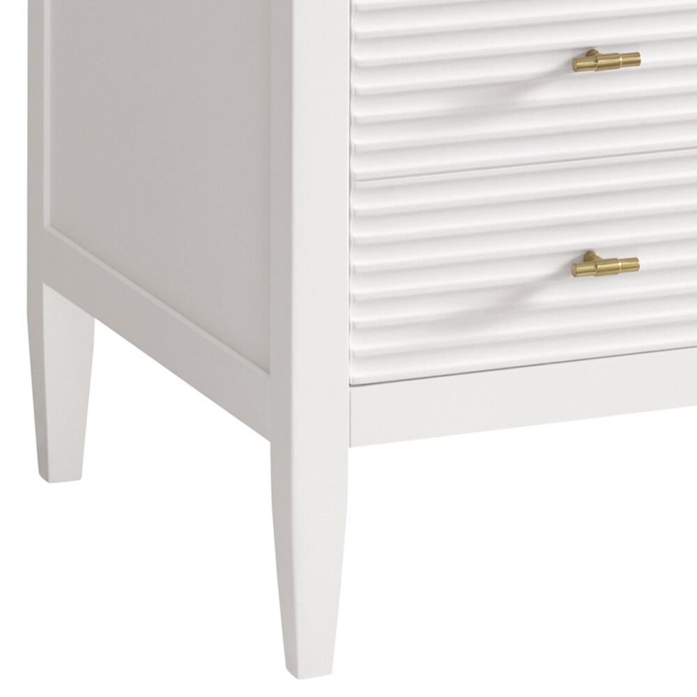 James Martin Vanities Myrrin 48&quot; Vanity in Bright White with 3 cm Ethereal Noctis Quartz Top, , large