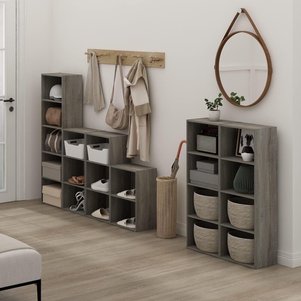 HOMLUX 3-Tier Open Shelf Bookcase in French Oak, , large
