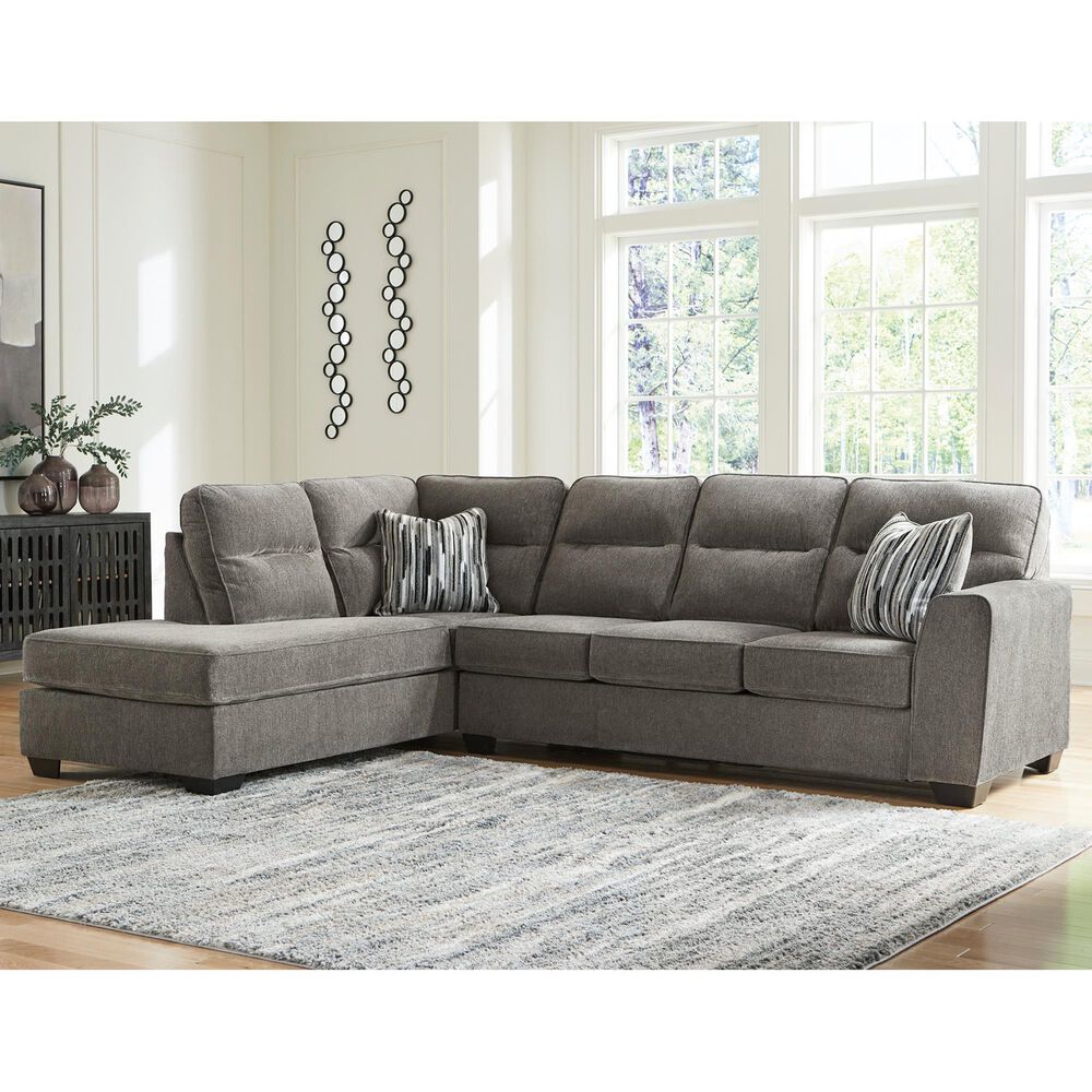 Ashley Olten 2-Piece Left Facing Sectional with Chaise in Graphite, , large