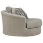 Ashley Calnita Oversized Swivel Accent Chair in Sisal, , large