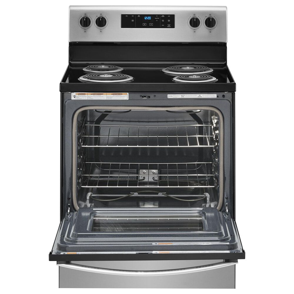 Whirlpool 4.8 Cu. Ft. Freestanding Electric Range with Self-Cleaning in Stainless Steel, , large
