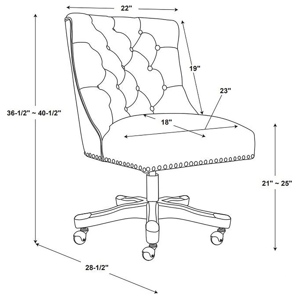 Linden Boulevard Empress Della Office Chair in Grey Wash, , large
