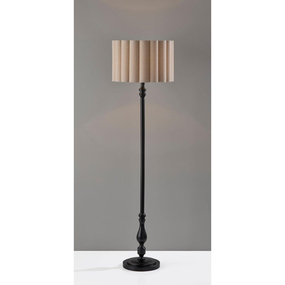 Adesso Claret Floor Lamp in Black, , large