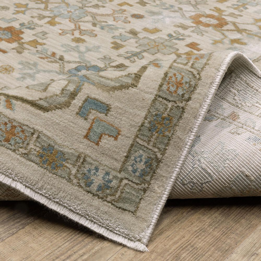 Oriental Weavers Maeve Ivory and Blue 7&#39;10&quot; x 10&#39;10&quot; Area Rug, , large