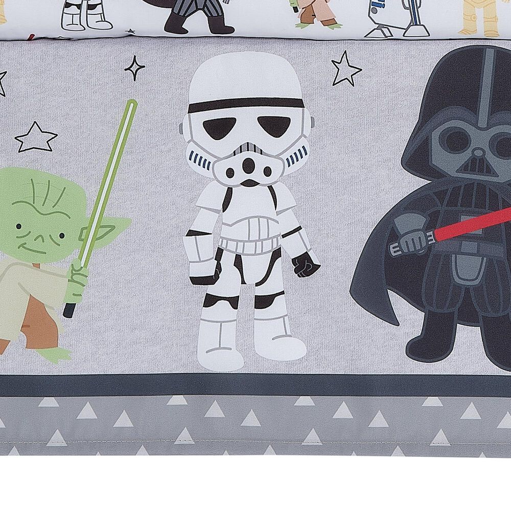 Lambs and Ivy Star Wars Classic 3-Piece Crib Bedding Set in Gray, Green, White and Black, , large