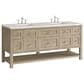James Martin Vanities Breckenridge 72" Double Vanity in Whitewashed Oak with 3 cm Victorian Silver Quartz Top, , large