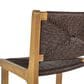 Hearth and Haven Outdoor Armless Barstool with Light Teak Frame in Dark Brown (Set of 2), , large