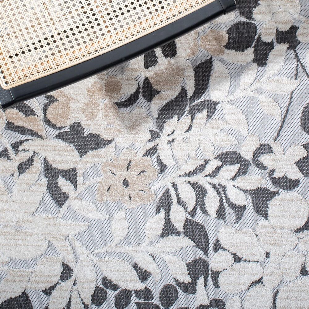 Safavieh Cabana CBN672A 9' x 12' Ivory and Charcoal Indoor/Outdoor Area Performance Rug, , large