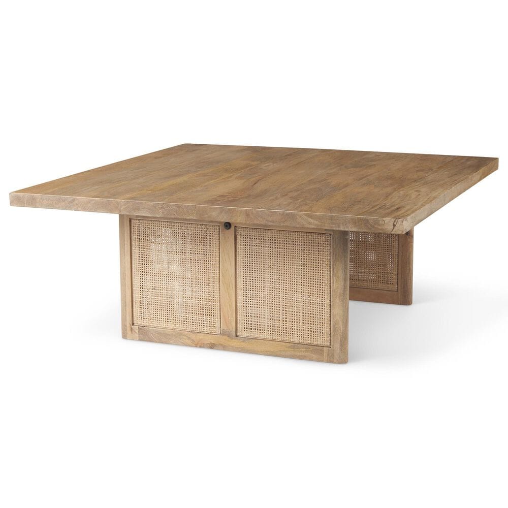 Mercana Grier Square Coffee Table in Light Brown, , large