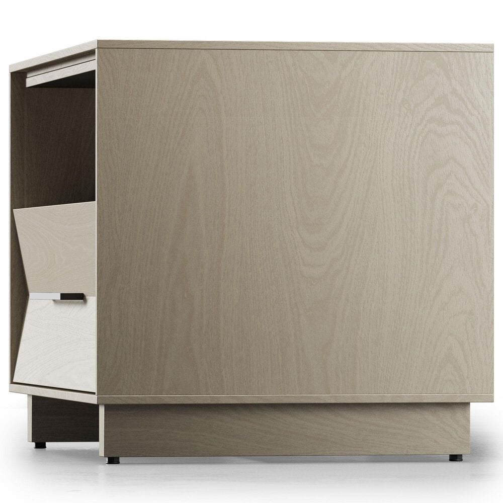 BDI Kava 28&quot; 1-Drawer Nightstand in Washed Oak with Outlets and USB Ports, , large