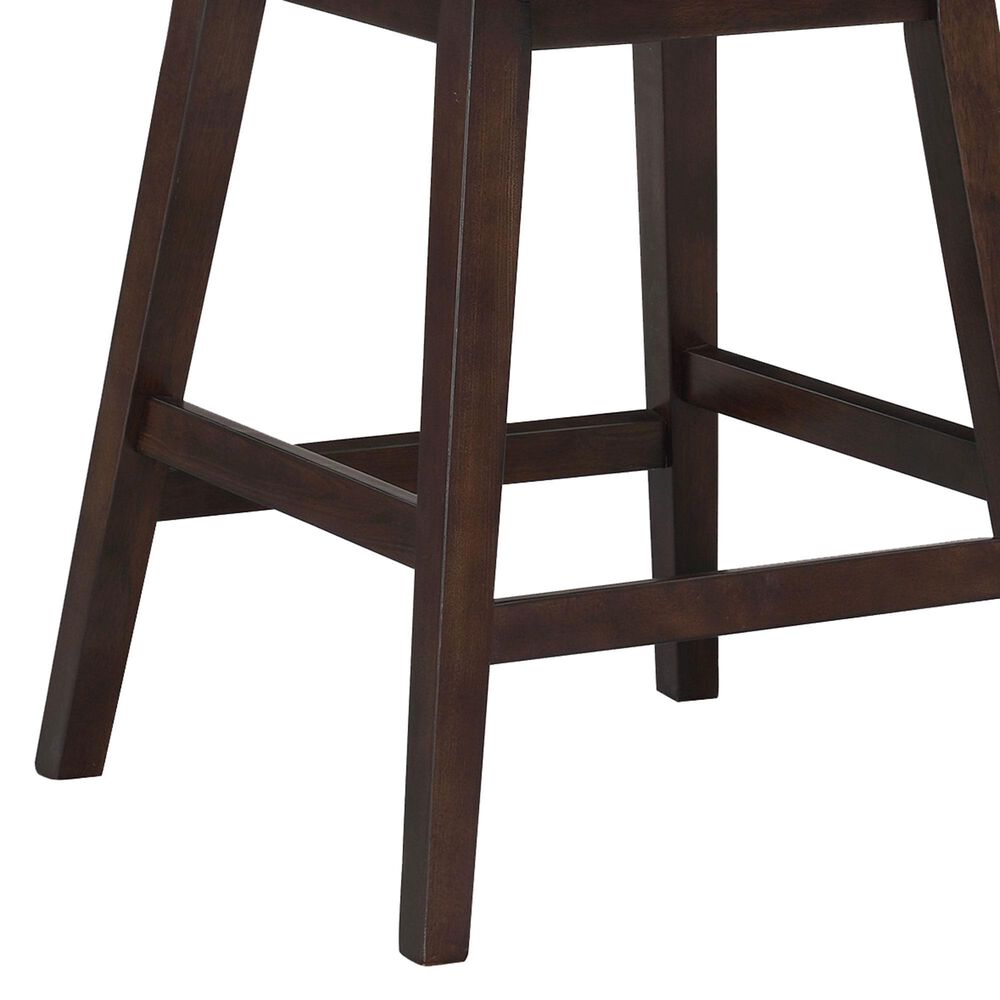 OSP Home Allingham 26&quot; Swivel Counter Stool with Molasses Cushion in Dark Walnut, , large
