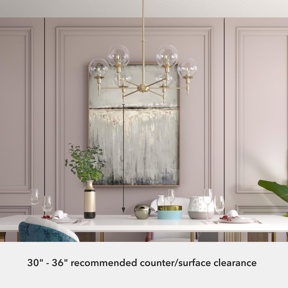Hunter Xidane 6-Light Chandelier in Alturas Gold, , large