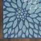 Nourison Garden Oasis GOA06 Navy 8" x 10" Indoor/Outdoor Area Rug, , large