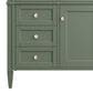 James Martin Vanities Brittany 48" Single Bathroom Vanity in Smokey Celadon with 3 cm Charcoal Soapstone Quartz Top and Rectangular Sink, , large