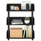 HOMLUX Turn-N-Tube 3-Tier Open Display Storage Bookshelf in Espresso, , large