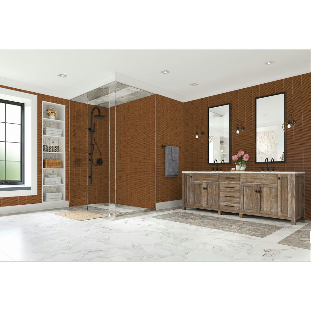 Dal-Tile Artefino Vintage Amber 2" Floret on 12" x 12" Porcelain Mosaic Sheet, , large