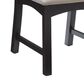 Linon Home Decor Bonnie Side Chair with Light Grey Faux Leather Cushion in Black (Set of 2), , large