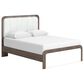 Ashley Kendanport Queen Platform Upholstered Bed in Brown and White, , large