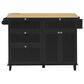 HOMLUX Farmhouse Kitchen Island with Drop Leaf and 2 Stools in Black, Natural and Rustic Brown, , large