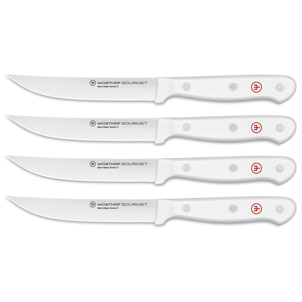 Wusthof Gourmet Steak Knife in Stainless Steel and Black &#40;Set of 4&#41;, , large