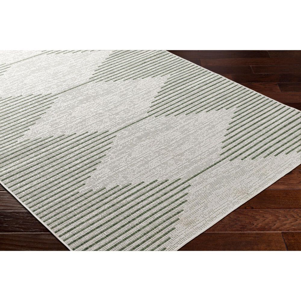 Surya Eagean 7&#39;10&quot; x 10&#39;2&quot; Grass Green, Ivory and Seafoam Indoor/Outdoor Area Rug, , large