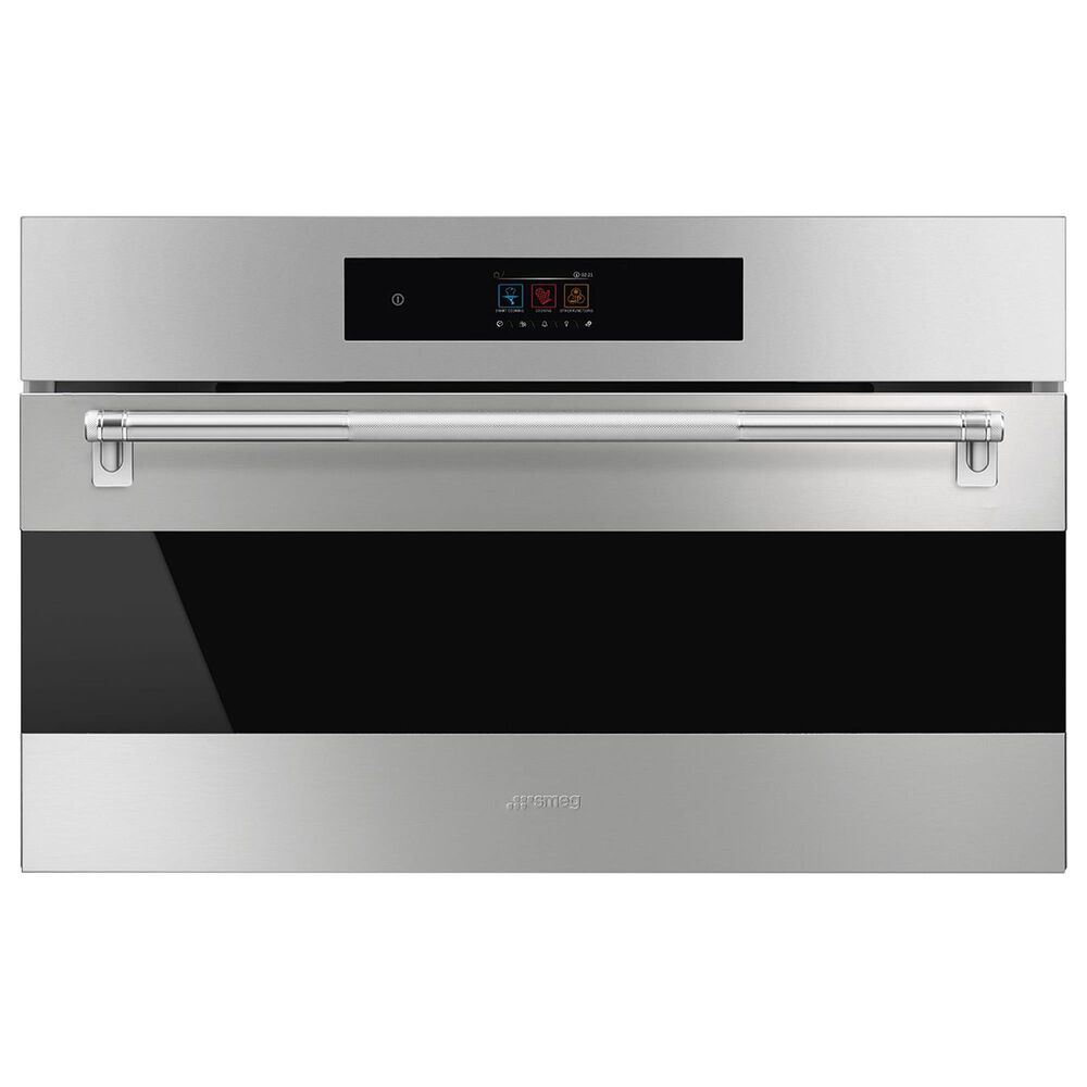 SMEG Classic 30" Single Combi-Microwave Electric Wall Oven in Stainless Steel, , large