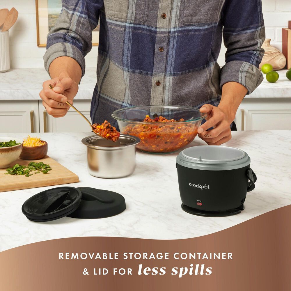 Crock-Pot 20 Oz Lunch Crock Food Warmer in Black Licorice, , large