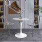 Leisuremod LeisureMod Verve Collection 27 Round Dining Table, White Base with Sintered Stone White Top, , large