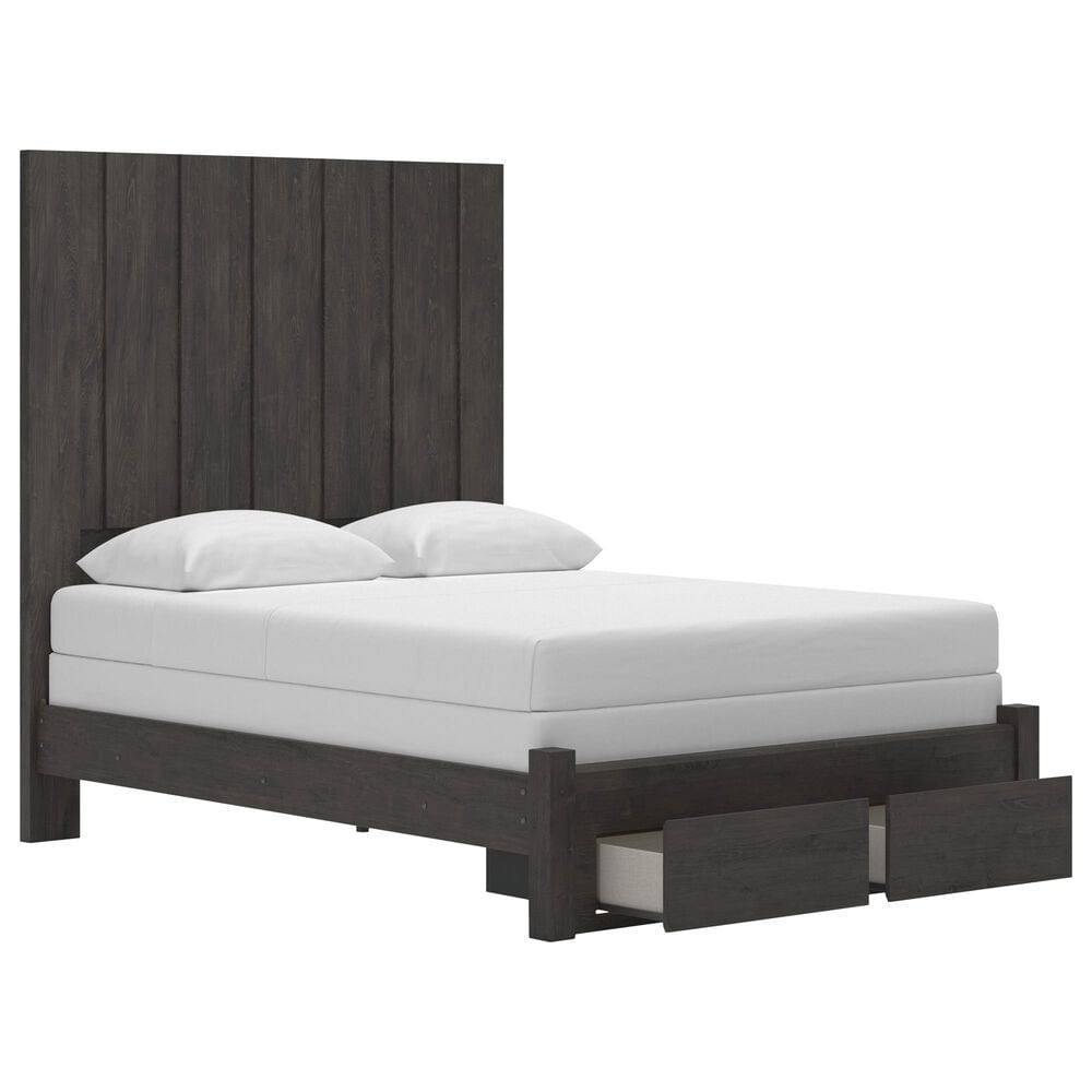 Ashley Fraluna Queen Panel Storage Bed  in Charcoal, , large