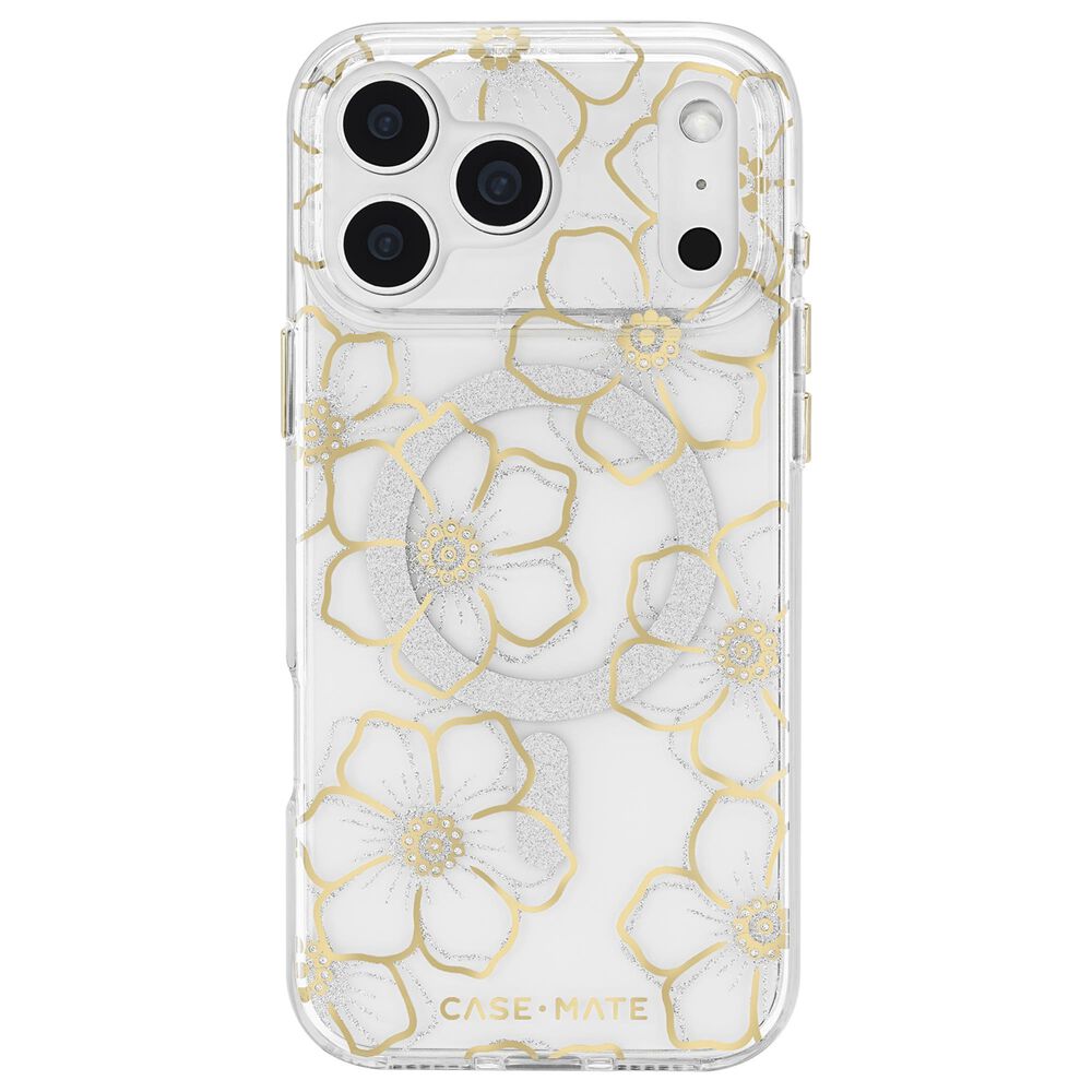Case-Mate Floral Gems MagSafe Case for iPhone 17 Pro Max in Gold, , large
