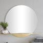 Maple and Jade 35" 1-Shelf Wall Mirror in Gold, , large